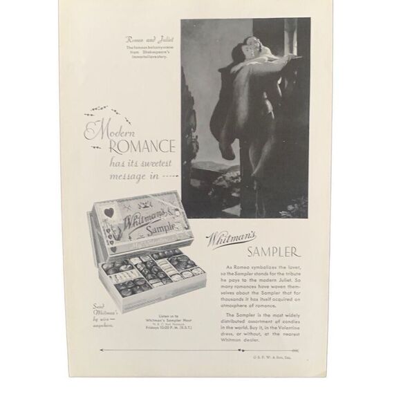 Vintage 1932 Whitman’s Sampler Modern Romance Ad Advertisement - Picture 3 of 4